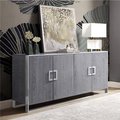 Posh Living Posh Living SD133-09AG-UE Haukea Sideboard with 4 Doors; Ash Grey SD133-09AG-UE